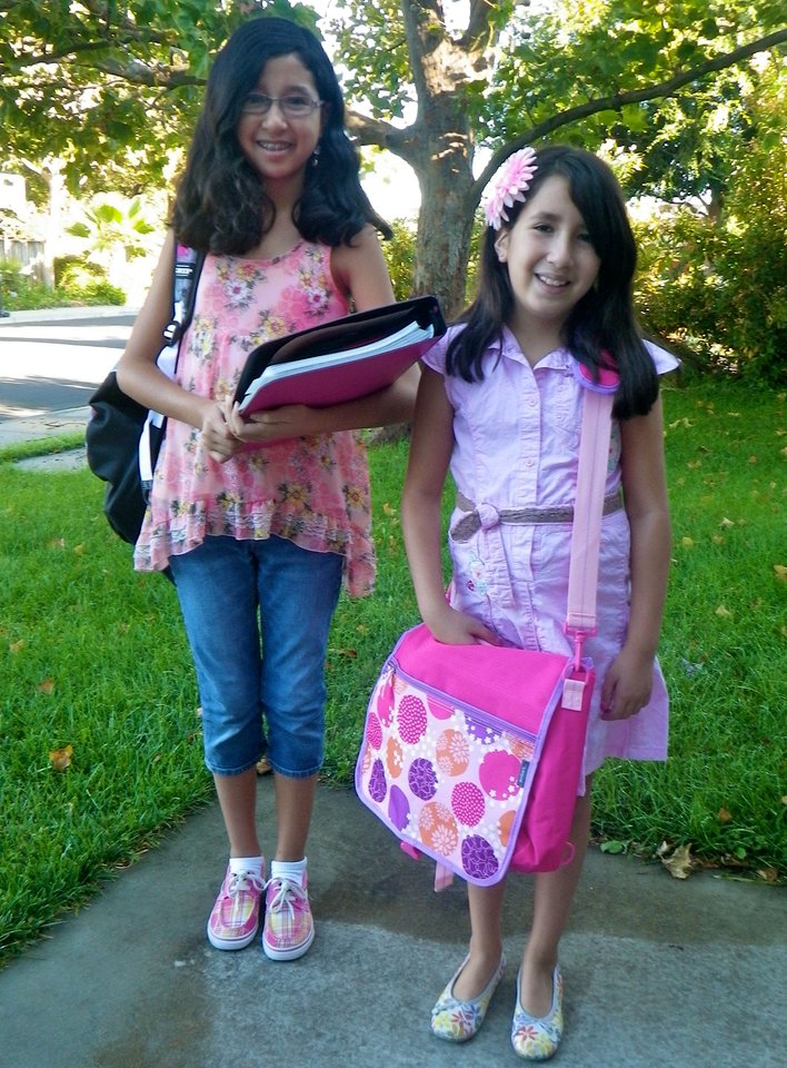 Karlie and Kami - 1st day of School 2011
